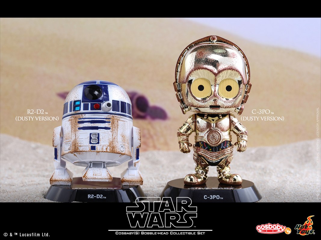 Lot De 2 Figurines Star Wars Bobble Head : R2D2 Et Dark Vador - Collector